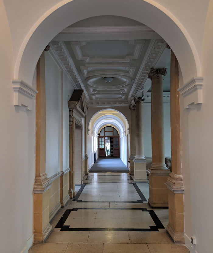 1907 existing first floor corridor