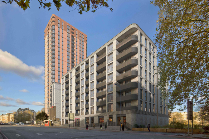 London: 251 new homes for Arada start on site above Swiss Cottage Tube Station