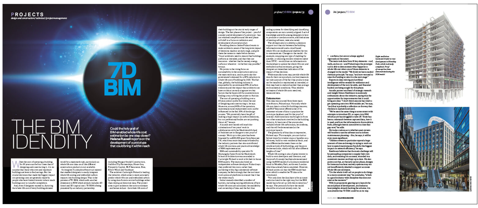 Building Magazine: Could the holy grail of BIM-enabled whole-life cost estimation be one step closer?